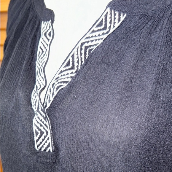 The Pioneer Woman Gorgeous Boho Black Embroidered Women's Top Size Small - Picture 3 of 10